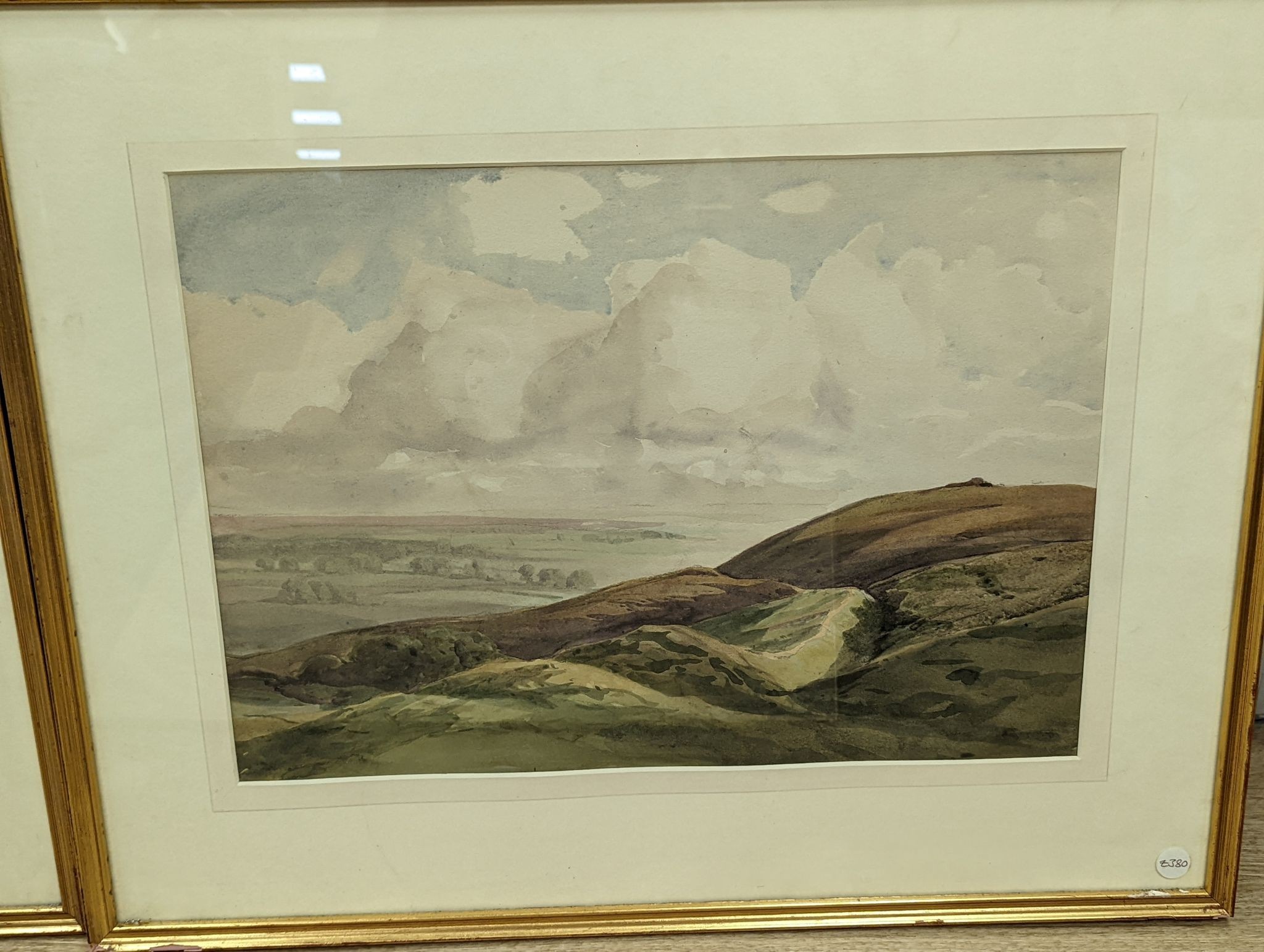 Walter Robert Stewart Acton (1879-1960), four watercolours, Downland scenes, 31 x 44cm approx.